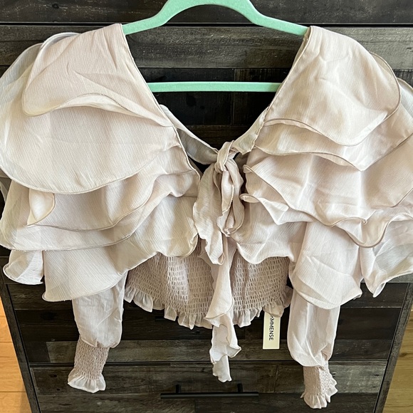 Commense Ruffled Blouse - Cream - Picture 7 of 8